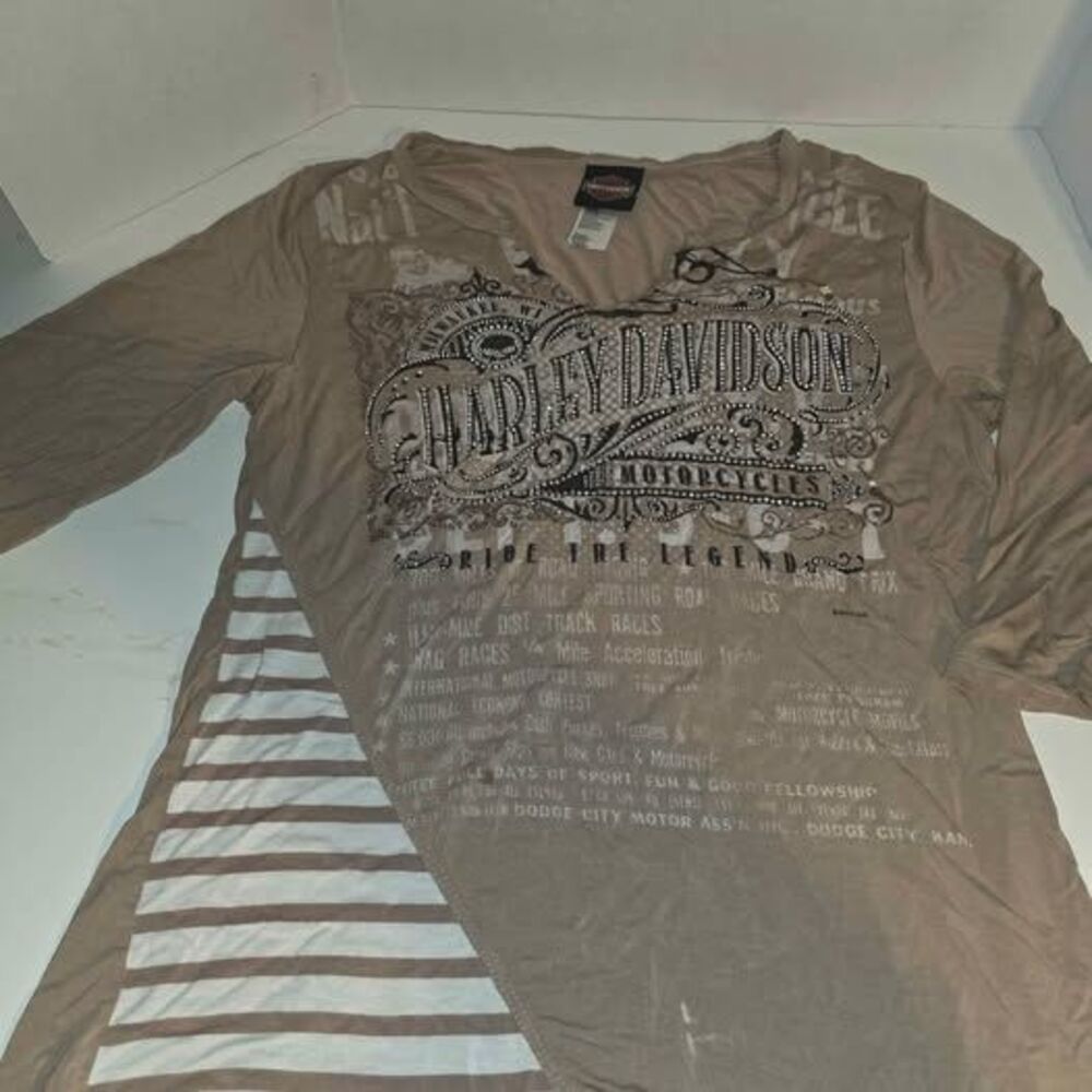 Harley-Davidson Women’s Large Rhinestone “Ride The Legend” Top